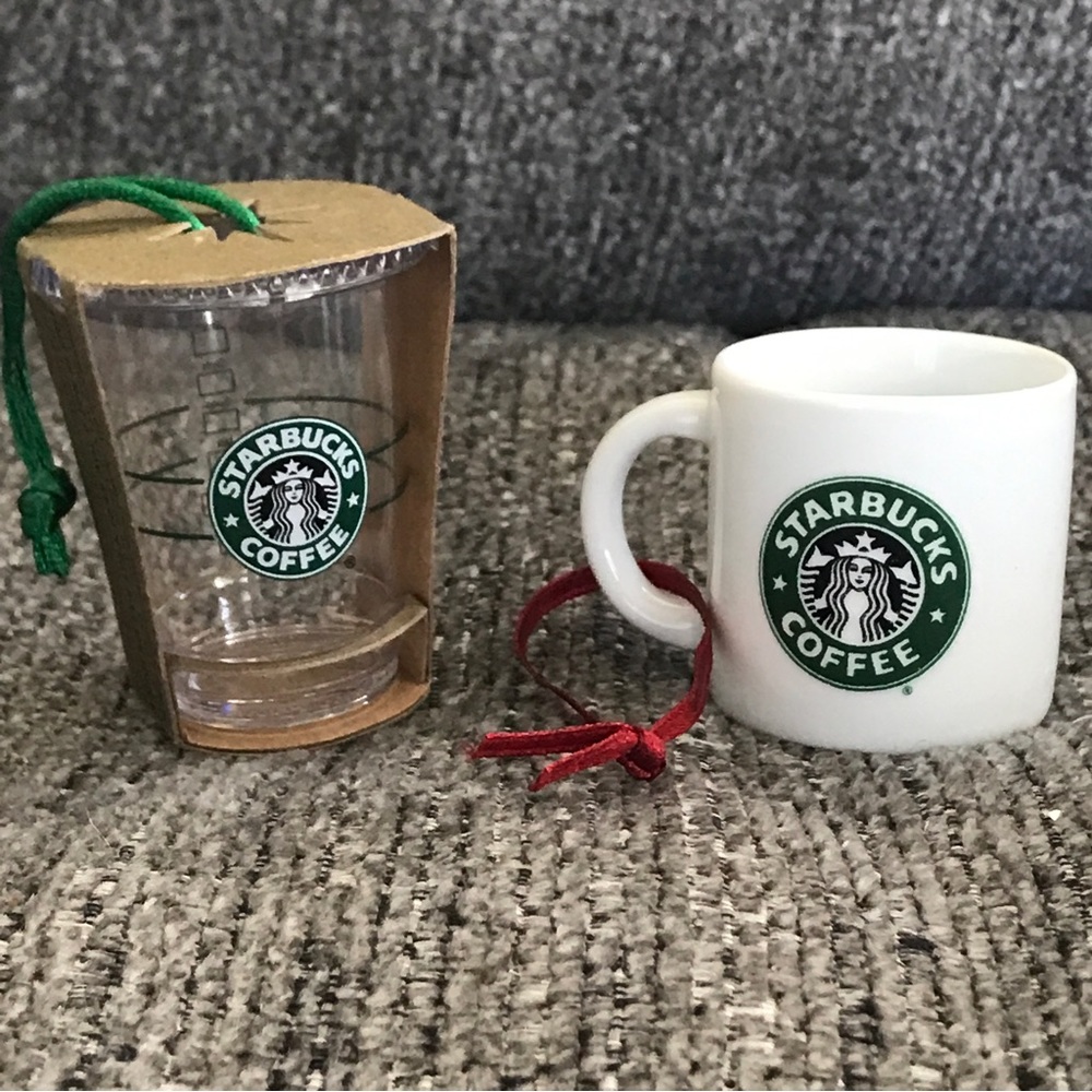 Starbucks holiday Christmas ornaments 1999 & 2009